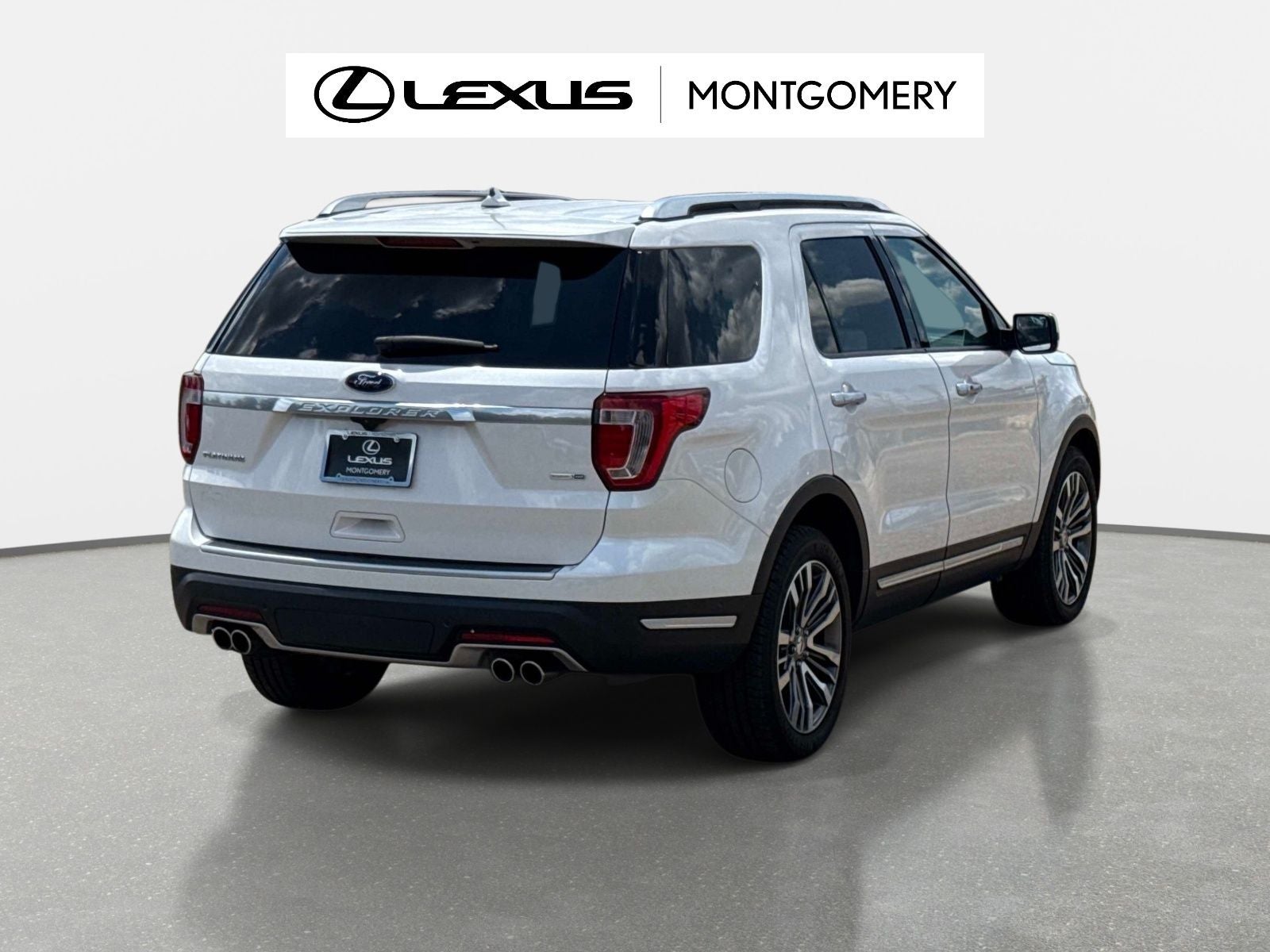 2019 Ford Explorer — rear three-quarter view