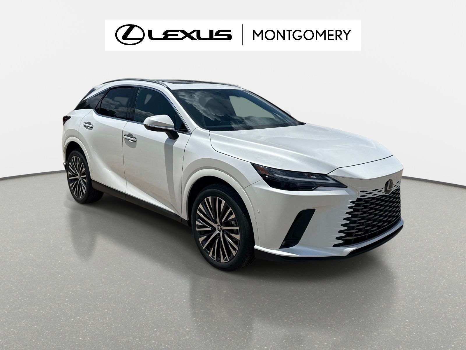 2026 Lexus RX 350 Premium+ in White Pearl — front three-quarter view