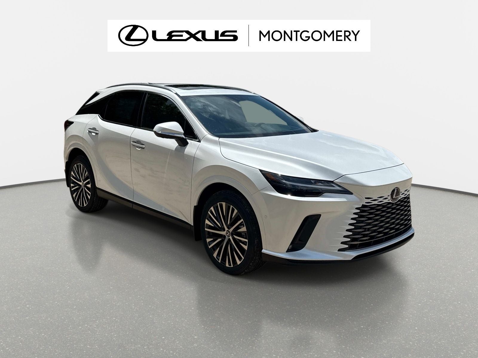 2026 Lexus RX 350 Premium+ in White Pearl — front three-quarter view