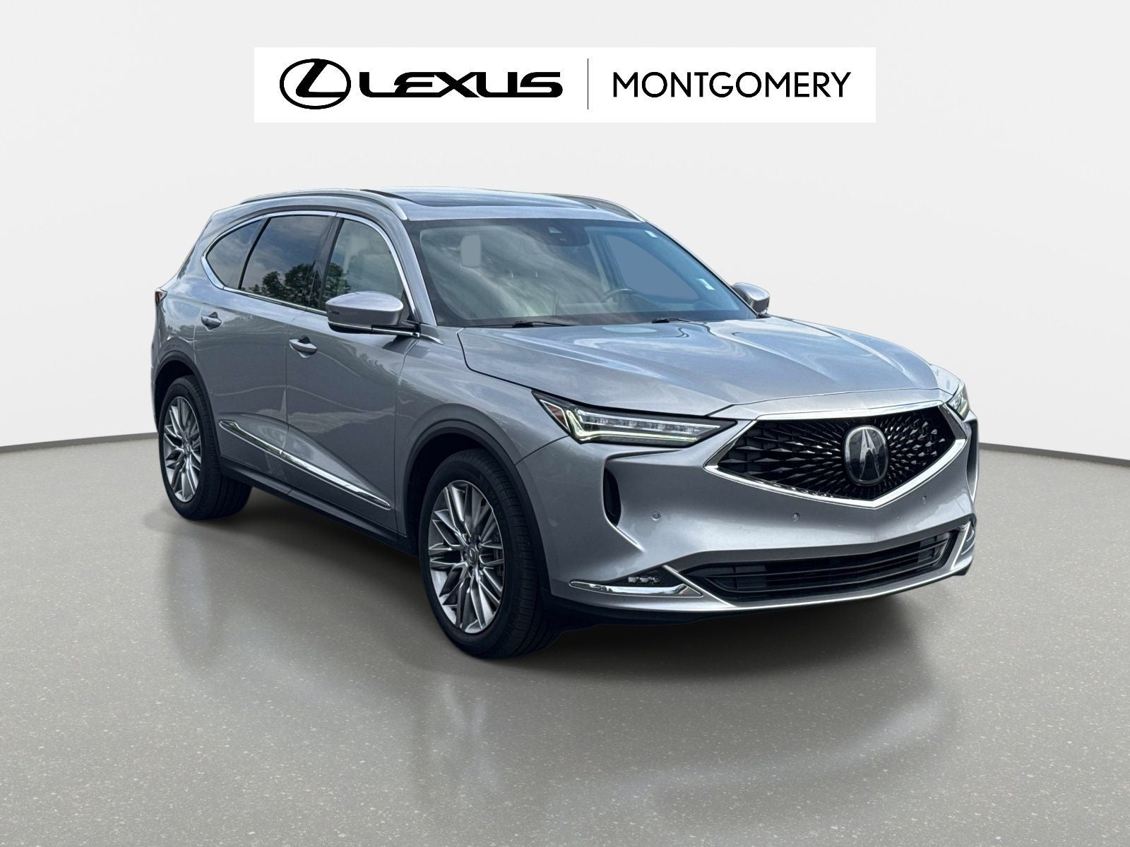 2022 Acura MDX Advance SH-AWD in Silver — front three-quarter view