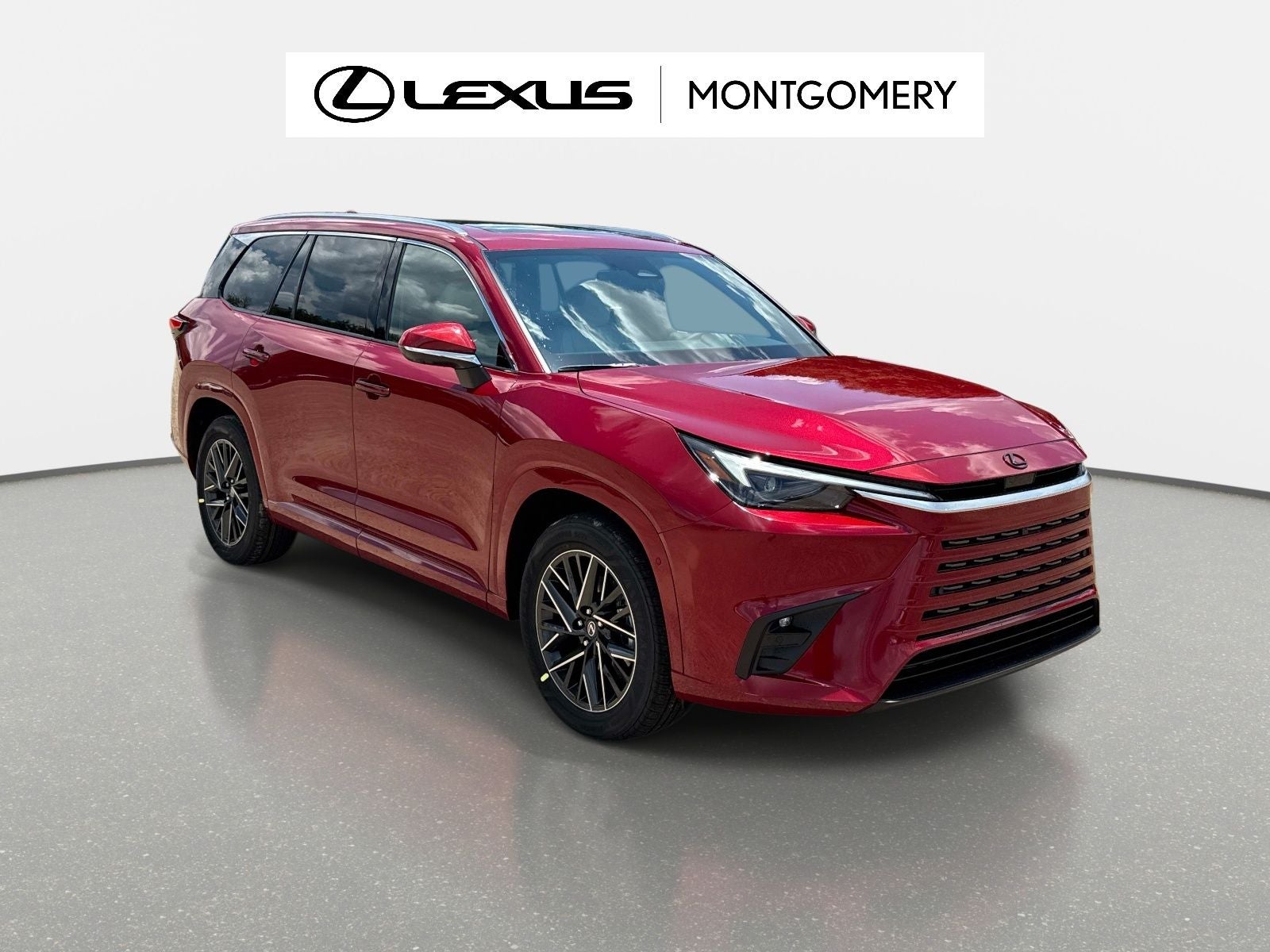 2026 Lexus TX 350 Premium in Matador Red — front three-quarter view