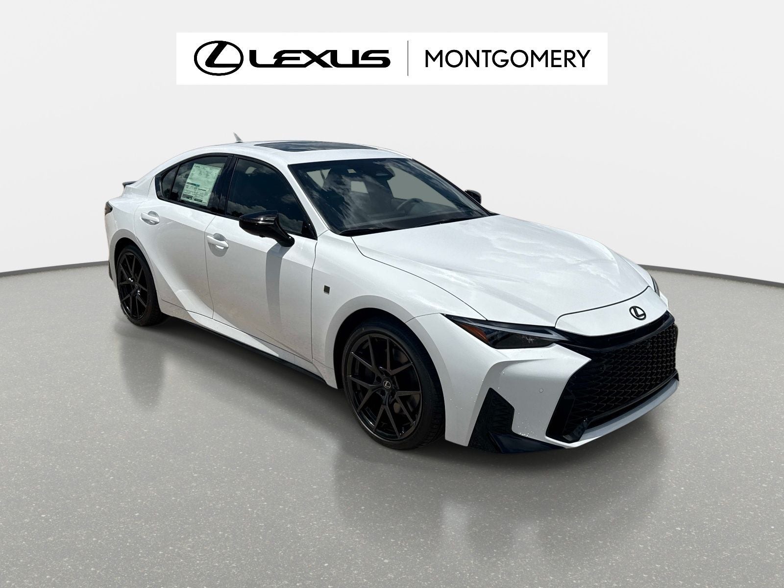 2026 Lexus IS 350 F SPORT Design in Ultra White — front three-quarter view