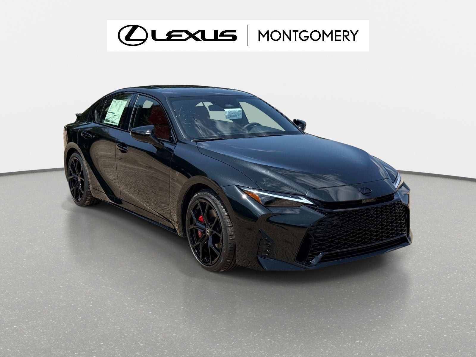 2026 Lexus IS 350 F SPORT in Caviar — front three-quarter view