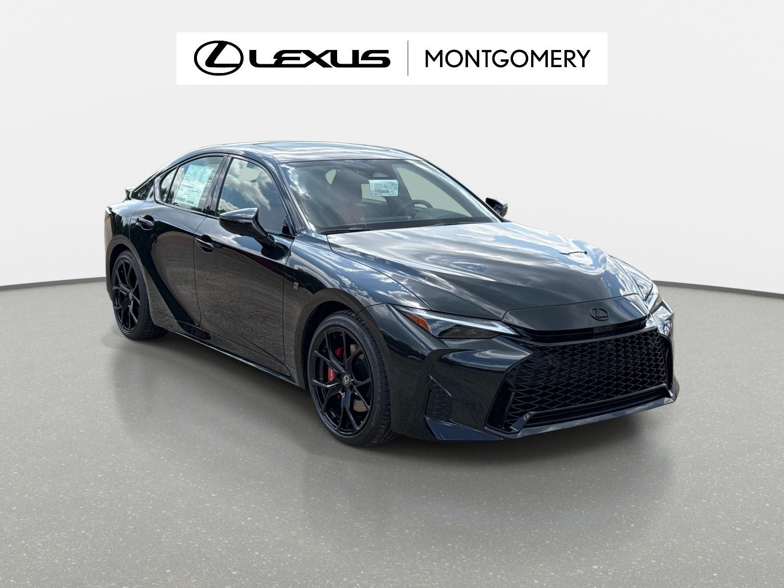 2026 Lexus IS 350 F SPORT in Caviar — front three-quarter view
