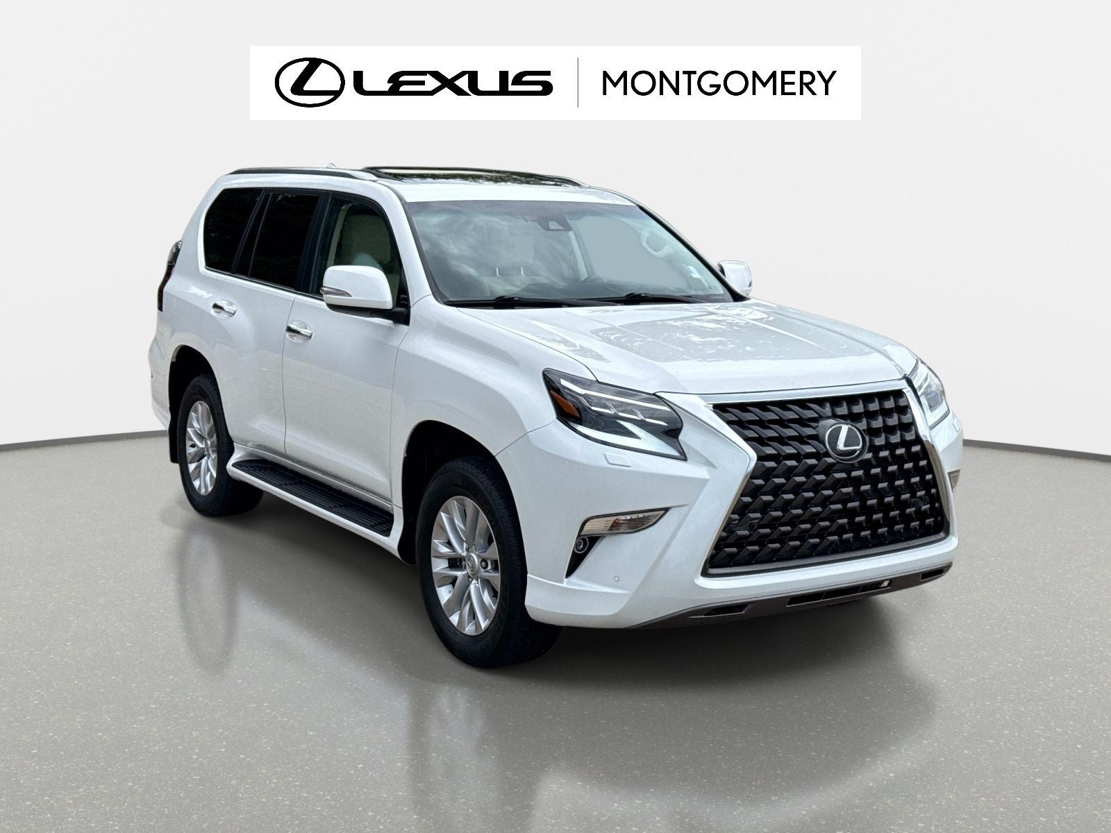 2021 Lexus GX 460 in Starfire Pearl — front three-quarter view