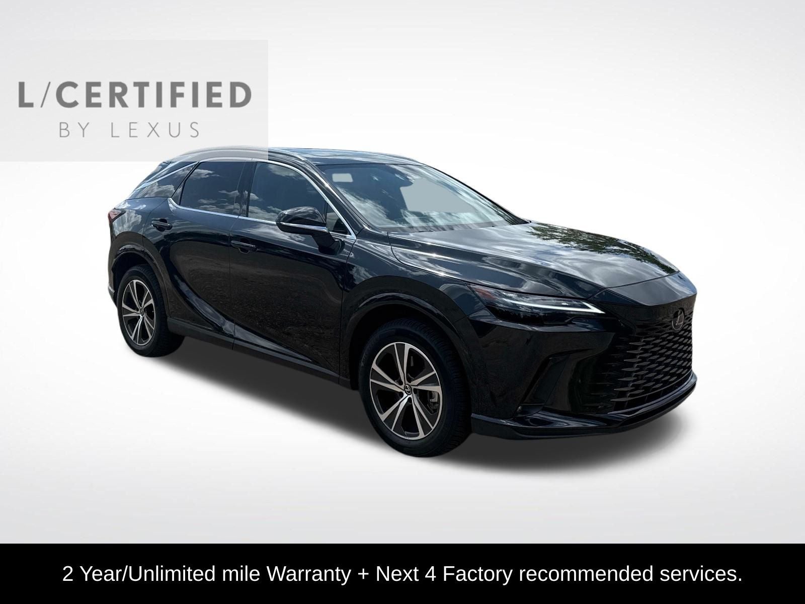 2023 Lexus RX 350 Premium in Caviar — front three-quarter view