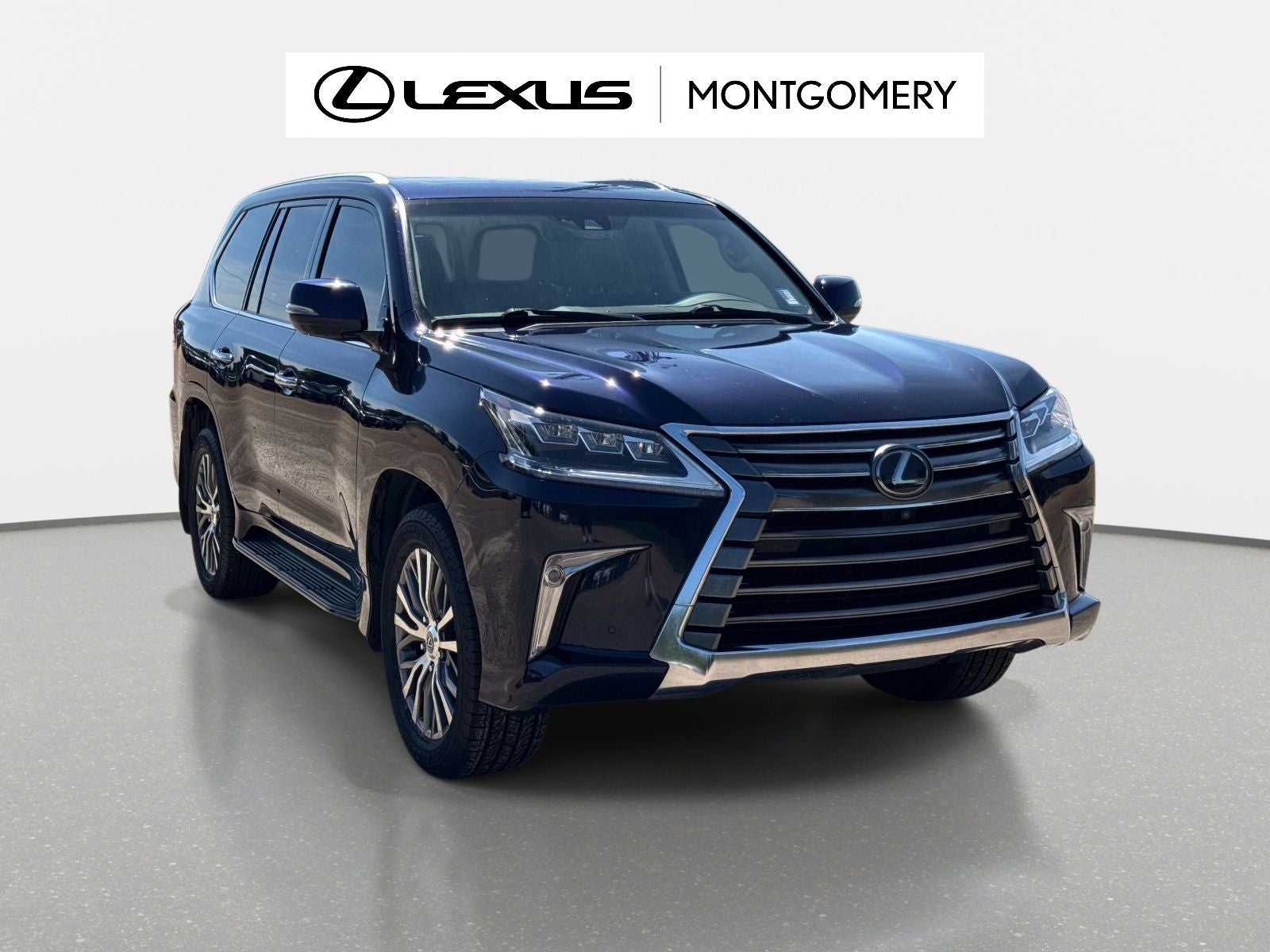 2019 Lexus LX 570 in Parchment — front three-quarter view